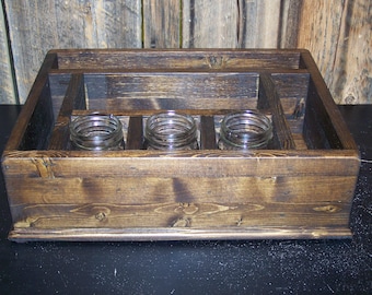 Wood utensil holder caddy for all your plasticware utensil organizer for the kitchen utensil holder for camper paper plate napkin holder
