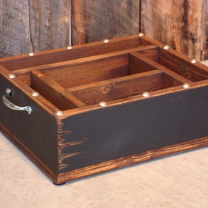 Black distressed wood kitchen caddy rustic utensil holder organizer rustic caddy wood cutlery holder kitchen organizer utensil storage