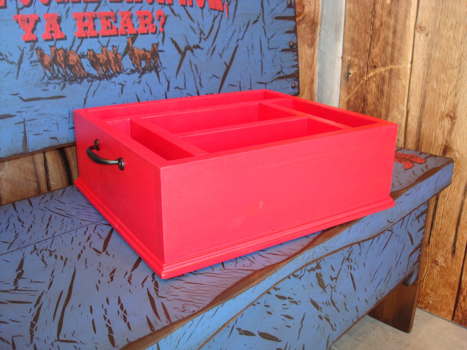 Red Tableware Utensil Caddy Organizer Party Decor for Napkins Etsy