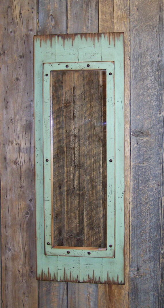 Light Green Rustic Full Length Barn Wood Mirror 60 X 22 Wall