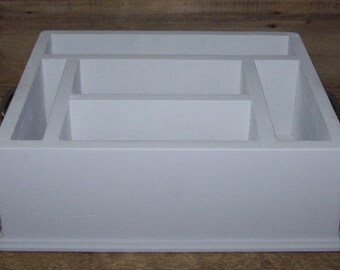 White decorate yourself tableware party decor utensil holder, napkin holder, paper plate holder, party supplies or great gift idea!
