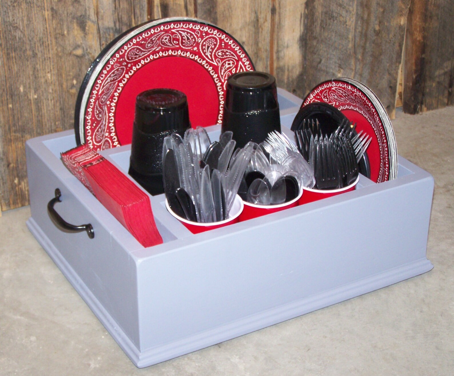 Cutlery Caddy Utensil Holder Napkin Holder Paper Plate Holder Etsy
