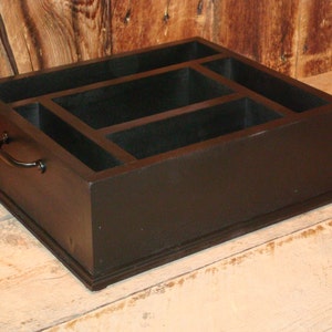 Black kitchen utensil holder kitchen caddy silverware holder napkin holder paper plate holder wood caddy utensil holder kitchen caddy