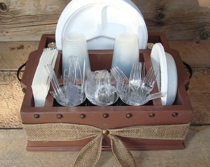 Brown Tableware Utensil Holder Caddy Organizer Party Decor for Etsy