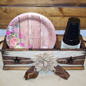 Kitchen Utensil holder, Kitchen napkin holder, Paper plate and cup holder for the kitchen, Kitchen utensil organizer, Kitchen utensil caddy