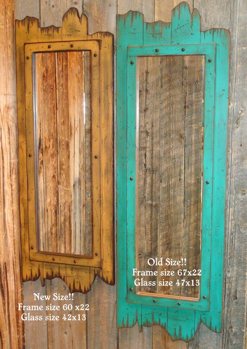 60x22 fullLength red barn wood mirror. Great for any dressing Etsy