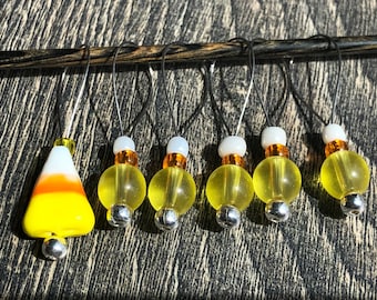 Candy Corn snag-free knitting/crochet stitch markers