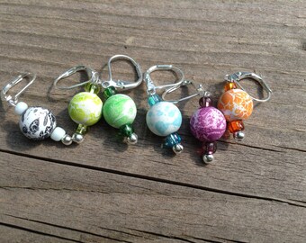 Painted Rainbow knitting or removable stitch markers