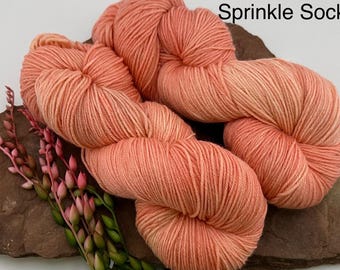 White Peach Hand Dyed Yarn - Choose your base and weight
