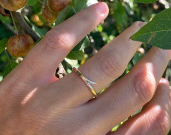 Silver Flick stacking ring