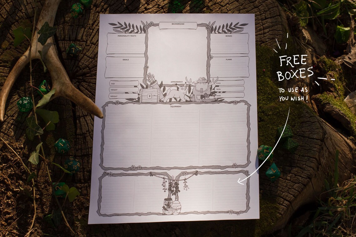 OWLBEAR D&amp;D 5e Character Sheet eng/ita/fr/es Digital - Etsy