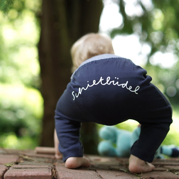 SCHIETBÜDEL BÜX - dark blue maritime baby leggings - baby pants