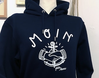 MOIN - maritime hoodie - navy - Fairtrade and organic cotton