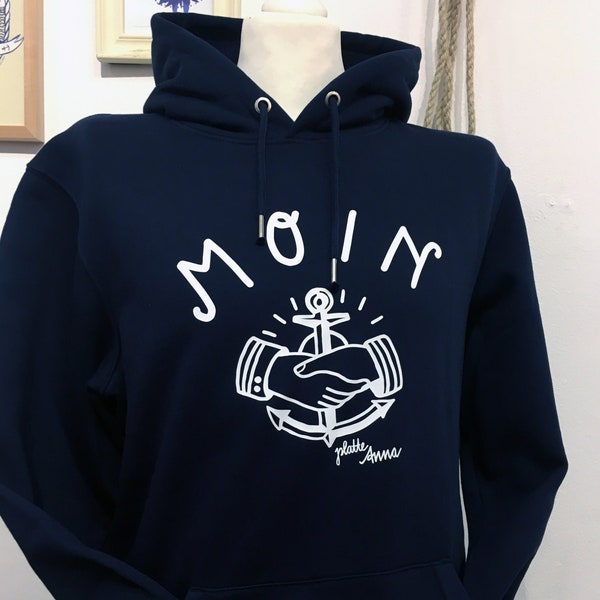 MOIN - maritime hoodie - navy - Fairtrade and organic cotton