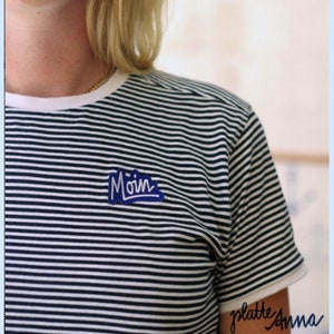 MOIN - maritime T-shirt with patch - striped - ringed