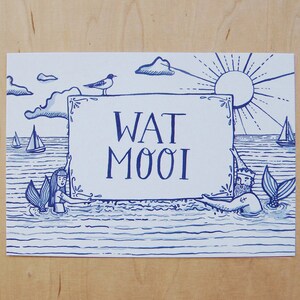 Carte postale maritime WAT MOOI