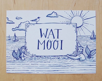 WAT MOOI maritime postcard