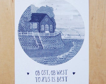 To Hus Is Best - Postcard