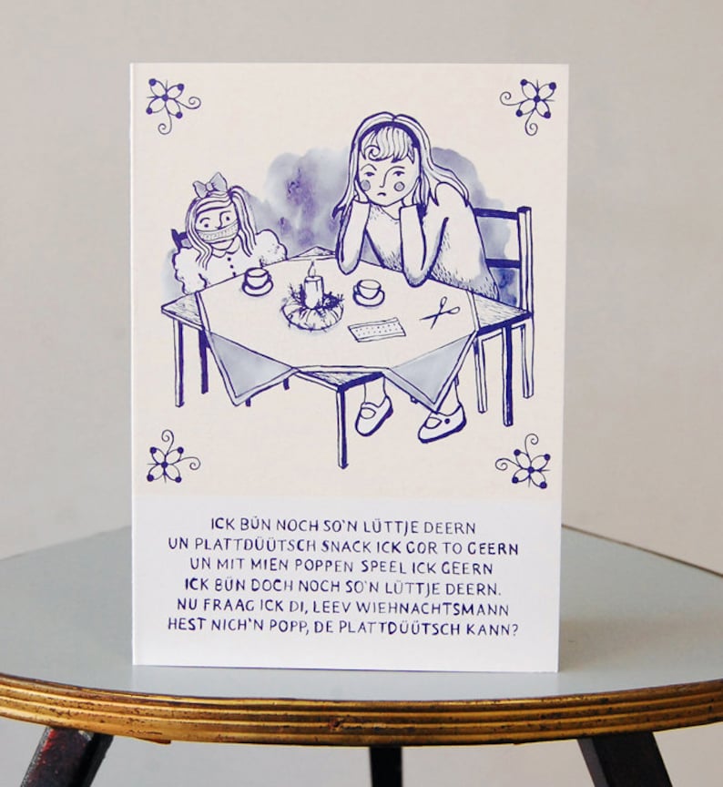 Plattdeutsche Weihnachtskarte Etsy