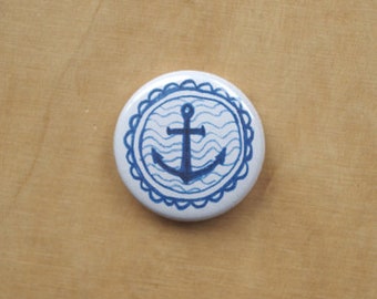 ANKER - maritime button - pin - Low German - jga - souvenir - gift