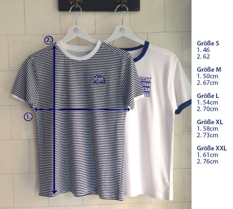 MOIN maritime T-shirt with patch striped ringed image 3