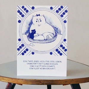 NAVERS KATT - Carte de vœux en bas allemand