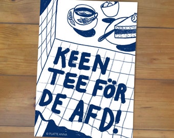 Laagduitse stickers in de set "Keen Tee för de AfD!" Sticker