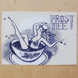 CHEZ LE THÉ !  carte postale