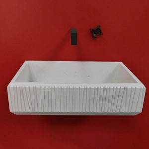 Crosscut concrete Sink / Basin