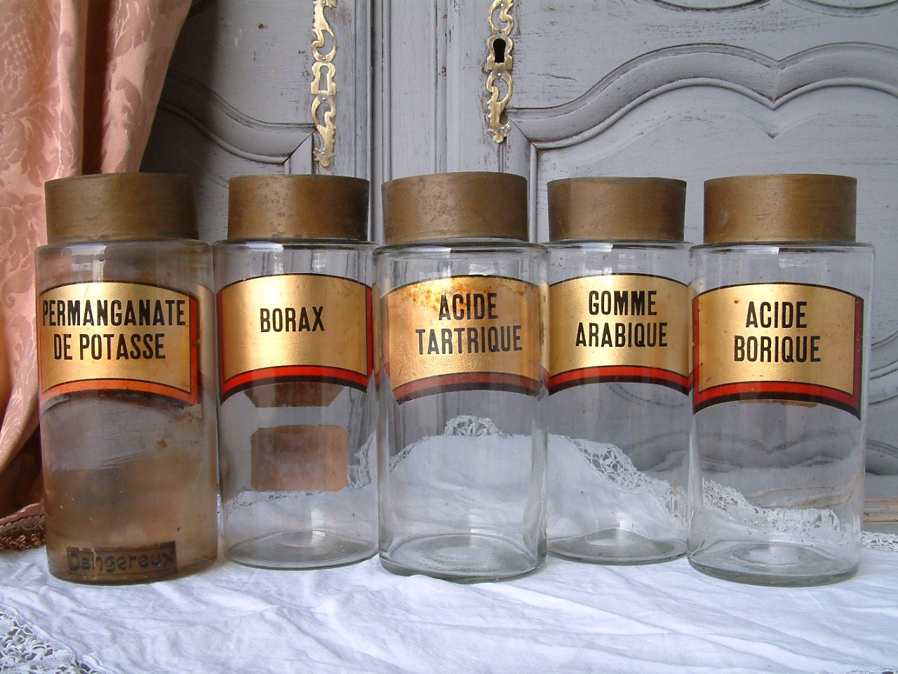 Un Antique Français Extra Grand Pot d'apothicaire en Verre/Bouteille de Pharmacie. Début Des Années