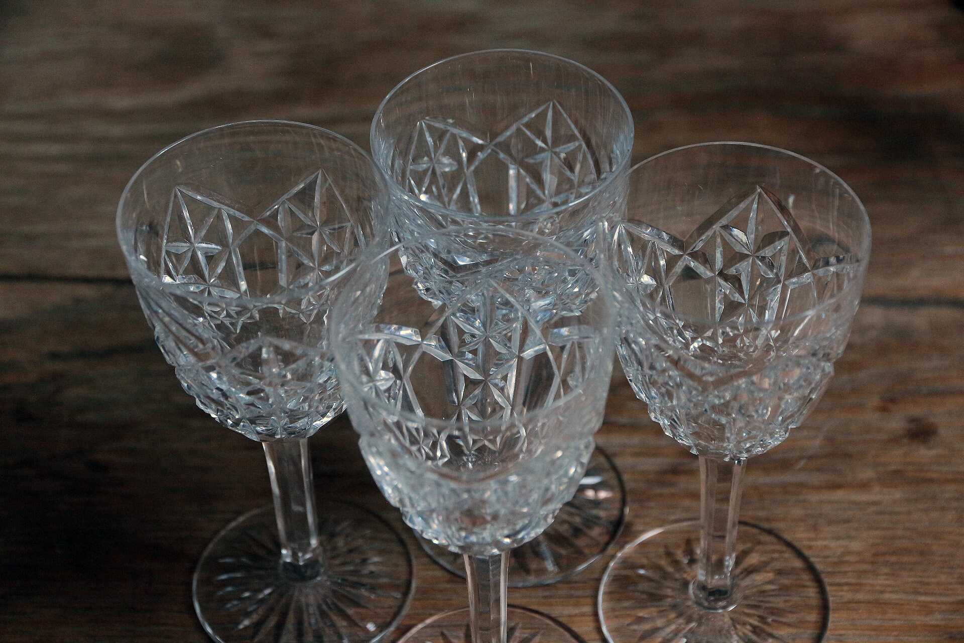 Set of 4 Vintage Baccarat Crystal Aperitif Glasses. Porto