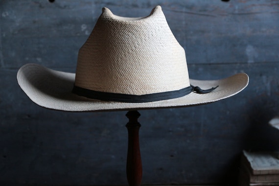 Vintage Tardan Mexican straw cowboy hat. Wide bri… - image 3