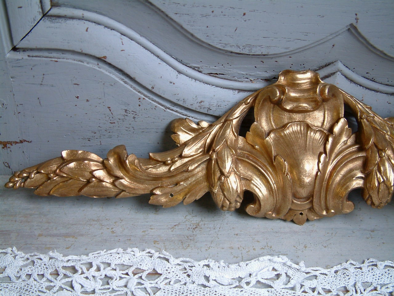 Antique french bronze furniture pediment / ornament. Louis XV Etsy