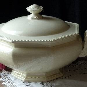 Seltene antike französische Cremeware große achteckige | Etsy