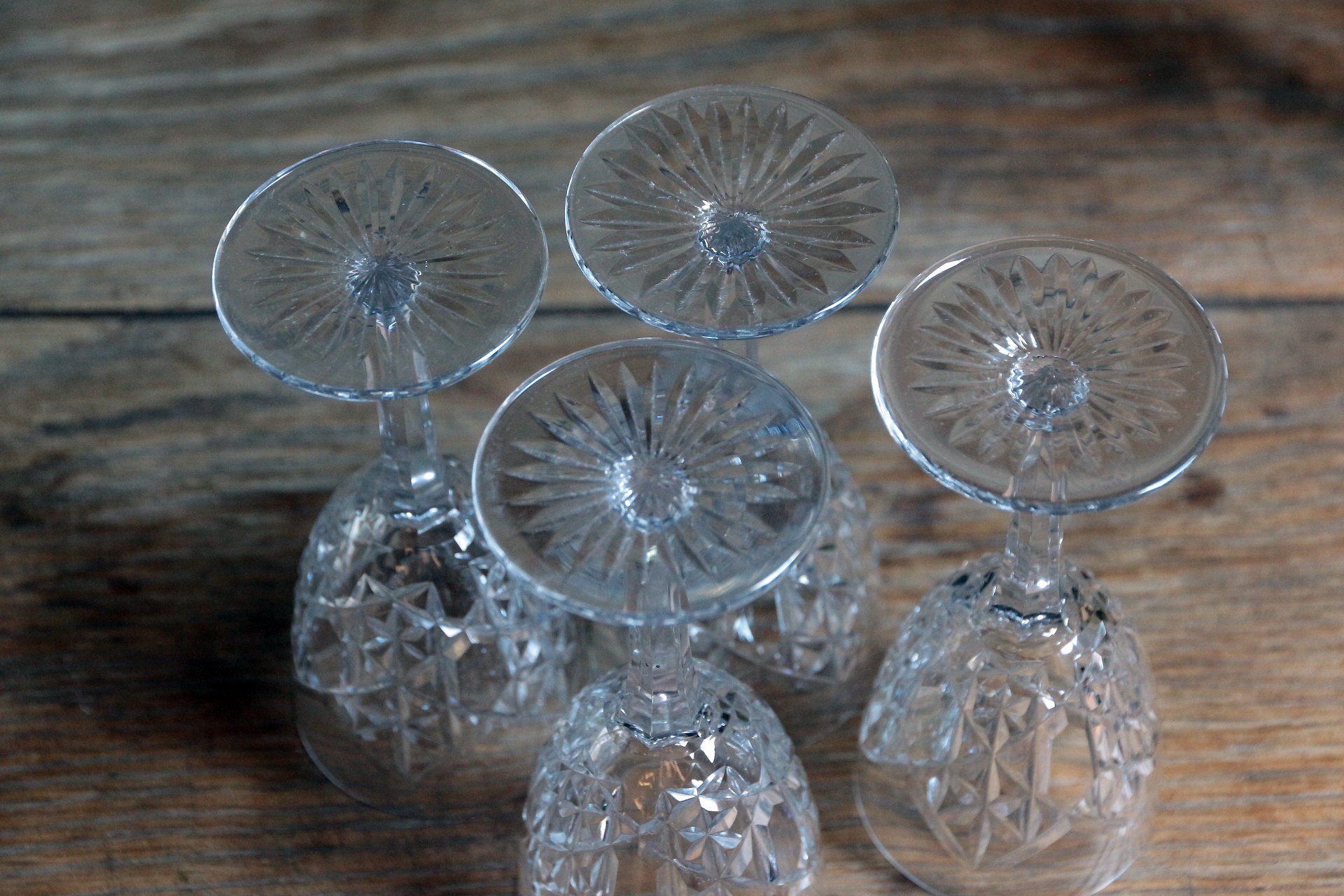 Set of 4 Vintage Baccarat Crystal Aperitif Glasses. Porto