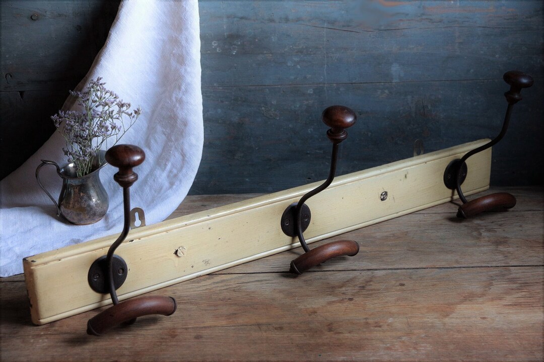 Antique French Coat Rack / Hat Rack. Bistro Style Coat Hooks. Etsy
