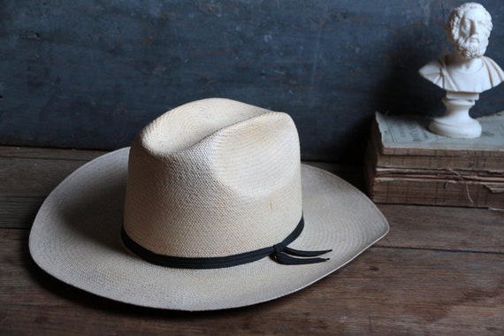 Vintage Tardan Mexican straw cowboy hat. Wide bri… - image 8