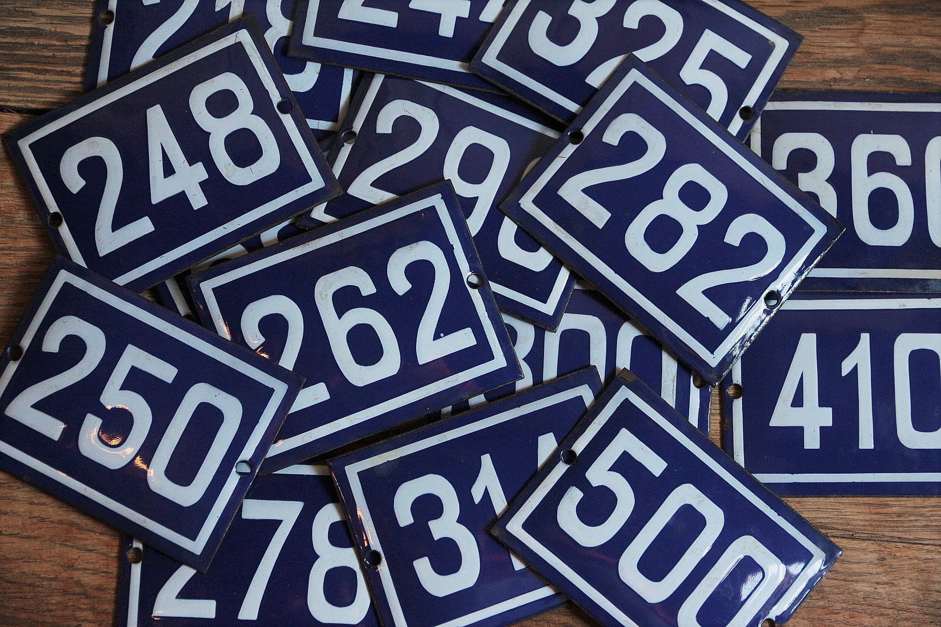 Vintage French Blue Enamel House Number Sign, Small Size - Etsy