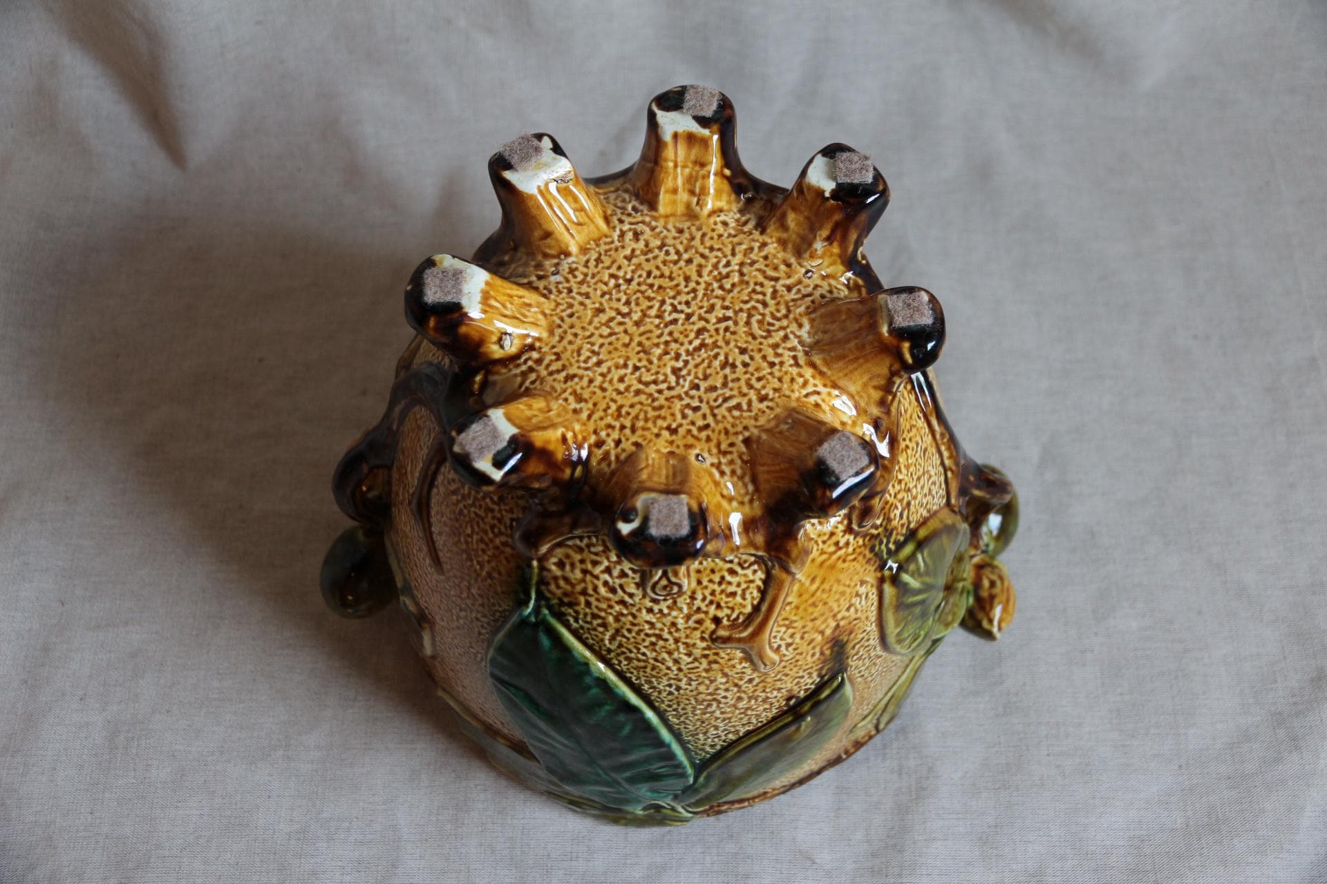 アンティーク フレンチ マジョリカ ジャルディニエール、アール