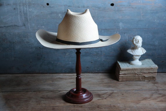 Vintage Tardan Mexican straw cowboy hat. Wide bri… - image 2