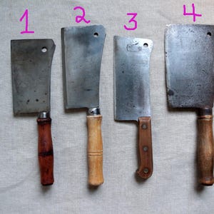 Rustic Cleaver Antique French Meat Cleaver, Forged Steel Blade, Rustic Kitchen - Etsy