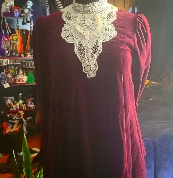 Cottagecore Velvet Gunne Sax A-line Dress