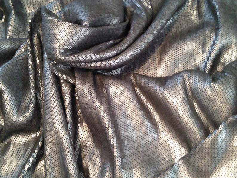77-105 fb Sequin fabric matt grey sequin fabric