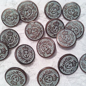 Metal Buttons, Button, Antique, Medieval, Reenactment, LARP, Coat of Arms, Casual, Antiquity, Military, Costume, Uniform, Casual, 5-256337 image 5