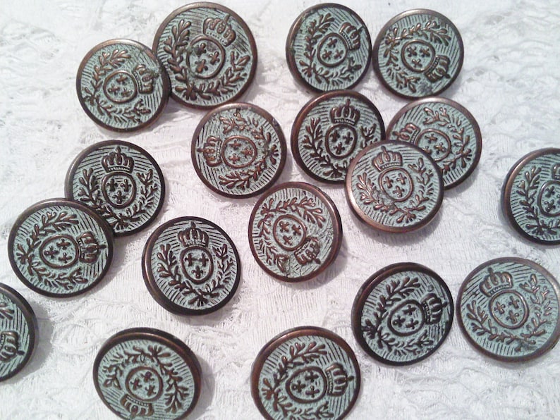 Metal Buttons, Button, Antique, Medieval, Reenactment, LARP, Coat of Arms, Casual, Antiquity, Military, Costume, Uniform, Casual, 5-256337 image 5