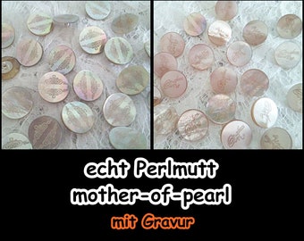 Perlmutt Knöpfe, Perlmutt, Perlmuttknopf, mother-of-pearl, Knopf, Button, Muschel, Natur, Casual, 5-20+21