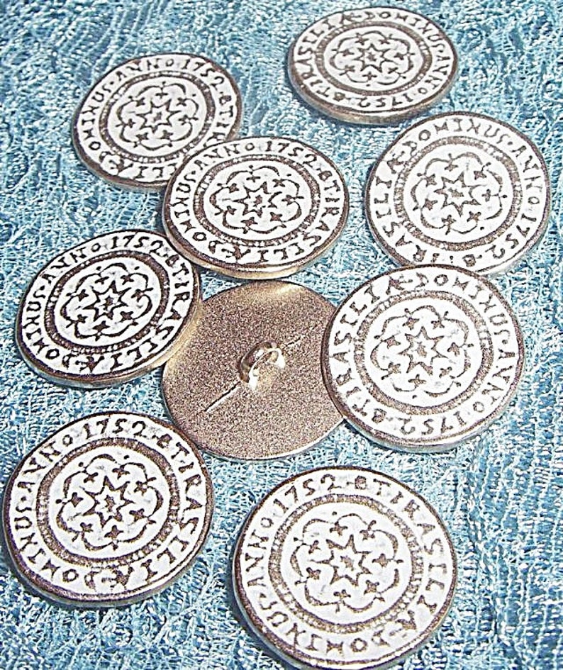 Metal Buttons, Button, Antique, Medieval, Reenactment, LARP, Coat of Arms, Knight, Antiquity, Historical, Military, Costume, Uniform, 5-3334 image 4