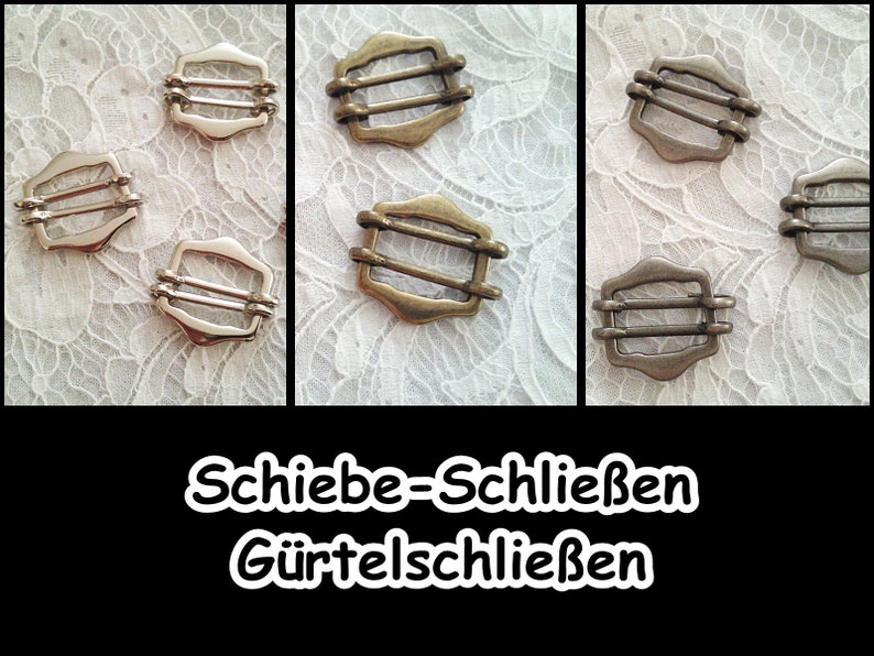 Schiebe Schließe,Schließe,Hosenträger Schließe,Schiebe Schnalle,Latzhosen Verschluss,Schnalle,Roll Schnalle,Taschenverschluß, 5-1022 Bild 1