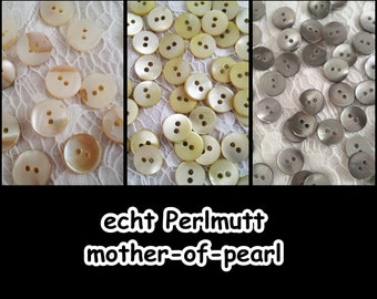 Perlmutt-Knöpfe, Perlmutt, Perlmuttknopf, mother-of-pearl, Knopf, Button, Muschel, Natur, Casual, 5-15a