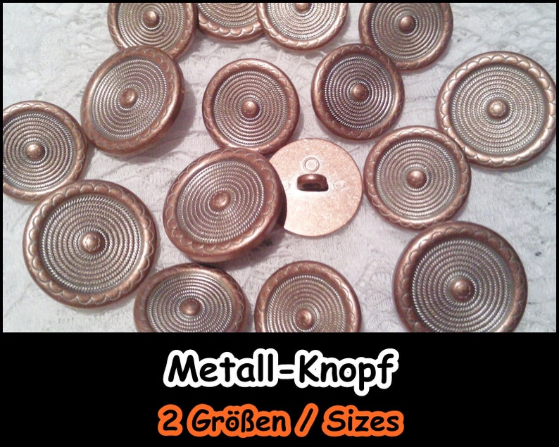 Metall-Knöpfe, Knopf, Antik, Mittelalter, Reenactment, LARP, Wappen, Ritter, Altertum, Historisch, Militär, Uniform, Casual, Jeans, 5-282ab Bild 1